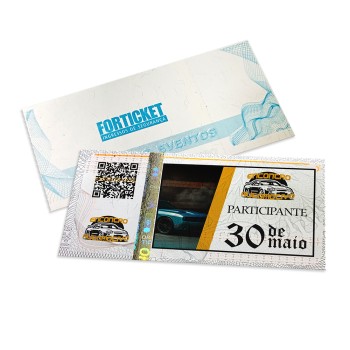 INGRESSOS DE SEGURANÇA 105X51MM CINZA Colorido frente - 252 un.