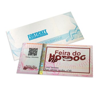 INGRESSOS DE SEGURANÇA 105X51MM ROSA Colorido frente - 504 un.