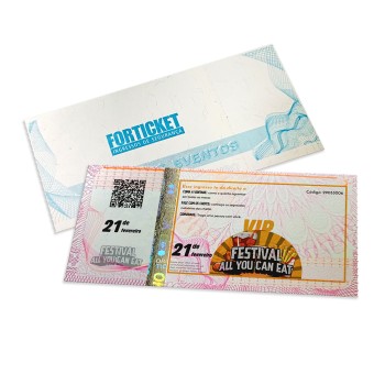 INGRESSOS DE SEGURANÇA 105X51MM ROSA Colorido frente - 252 un.