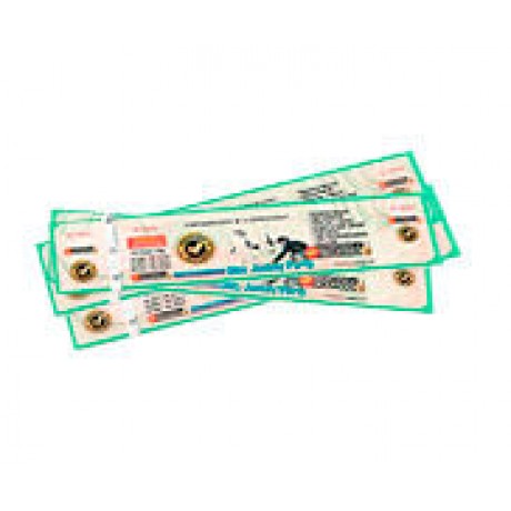 INGRESSOS DE SEGURANÇA 105X51MM VERDE Colorido frente - 108 un.