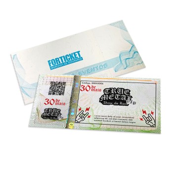 INGRESSOS DE SEGURANÇA 105X51MM VERDE Colorido frente - 252 un.