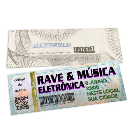 INGRESSOS DE SEGURANÇA 150X55MM AZUL Colorido frente - 104 un.