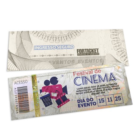 INGRESSOS DE SEGURANÇA 150X55MM CINZA Colorido frente - 256 un.