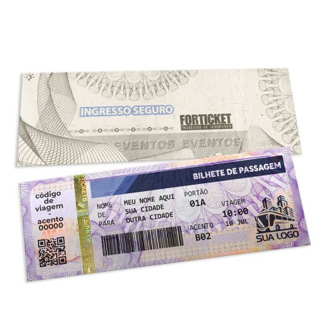 INGRESSOS DE SEGURANÇA 150X55MM LILAS Colorido frente - 504 un.