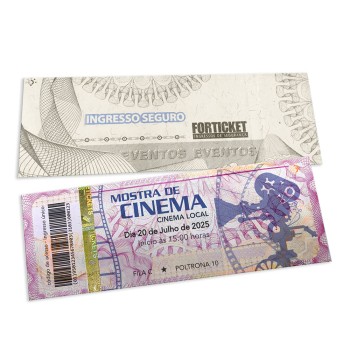 INGRESSOS DE SEGURANÇA 150X55MM ROSA Colorido frente - 256 un.
