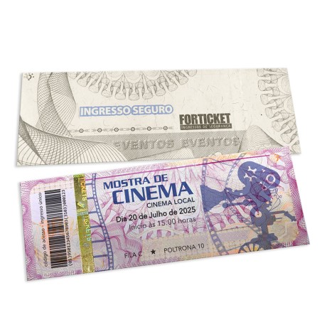 INGRESSOS DE SEGURANÇA 150X55MM ROSA Colorido frente - 256 un.