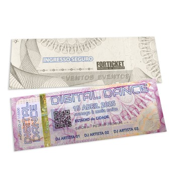 INGRESSOS DE SEGURANÇA 150X55MM ROSA Colorido frente - 504 un.