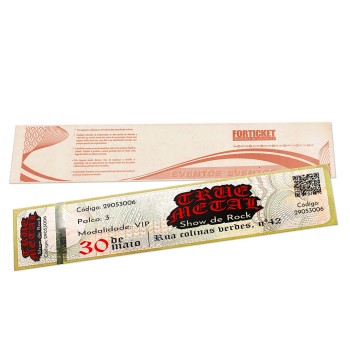 INGRESSOS DE SEGURANÇA 211X51MM AMARELO Colorido frente - 252 un.