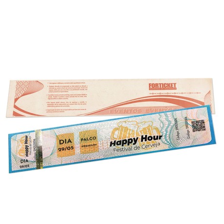 INGRESSOS DE SEGURANÇA 211X51MM AZUL Colorido frente - 102 un.
