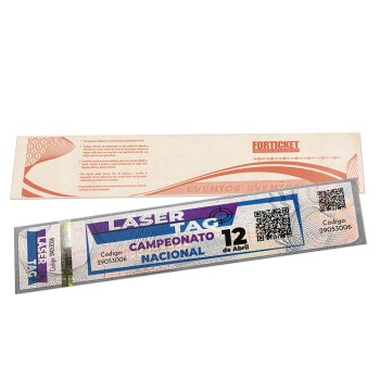 INGRESSOS DE SEGURANÇA 211X51MM CINZA Colorido frente - 102 un.