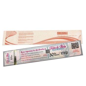 INGRESSOS DE SEGURANÇA 211X51MM CINZA Colorido frente - 252 un.