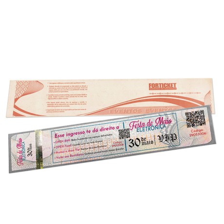 INGRESSOS DE SEGURANÇA 211X51MM CINZA Colorido frente - 252 un.