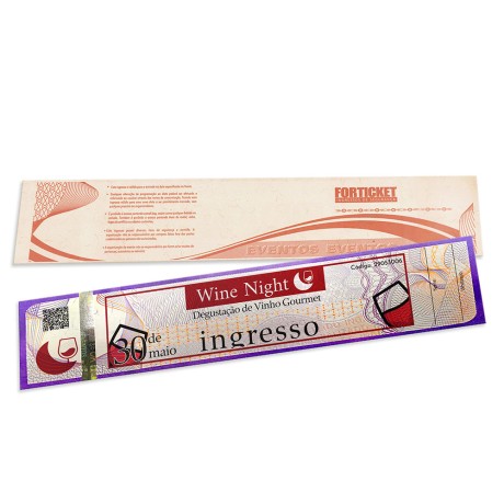 INGRESSOS DE SEGURANÇA 211X51MM LILAS Colorido frente - 252 un.