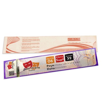 INGRESSOS DE SEGURANÇA 211X51MM LILAS Colorido frente - 102 un.