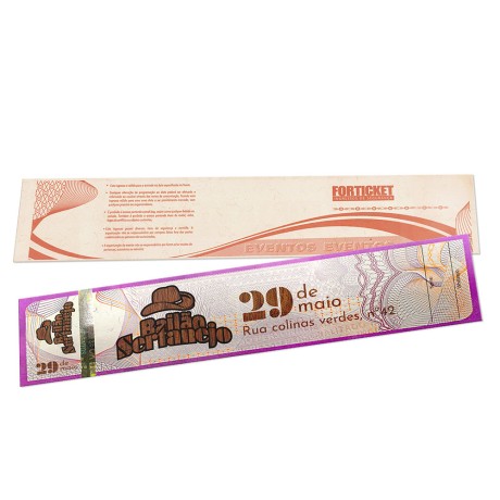 INGRESSOS DE SEGURANÇA 211X51MM ROSA Colorido frente - 252 un.