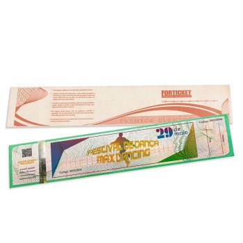 INGRESSOS DE SEGURANÇA 211X51MM VERDE Colorido frente - 504 un.