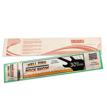 INGRESSOS DE SEGURANÇA 211X51MM VERDE Colorido frente - 252 un.