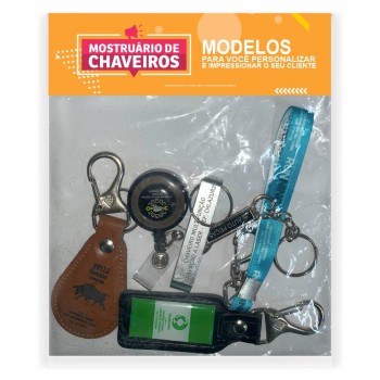 KITS DE MOSTRUÁRIO CHAVEIROS Colorido frente e verso - 1 un.