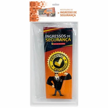 KITS DE MOSTRUÁRIO INGRESSOS DE SEGURANÇA Colorido frente e verso - 1 un.