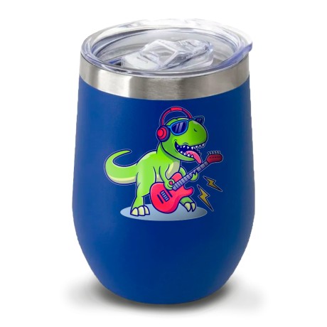 CANECA, COPOS E TAÇAS COPOS COPOS TÉRMICOS MODELO CUIA E DTF UV 360ML AZUL Preto e branco frente - 5 un.