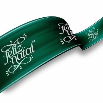FITA DE CETIM PEÇA COM 10 METROS LARGURA DE 15MM VERDE PETRÓLEO Preto e branco frente - 1 un.