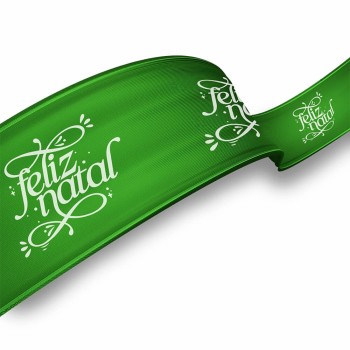FITA DE CETIM PEÇA COM 10 METROS LARGURA DE 30MM VERDE BANDEIRA Preto e branco frente - 1 un.