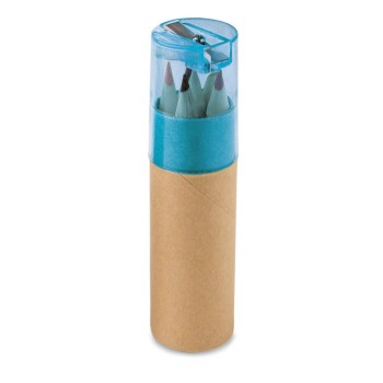 KITS PARA COLORIR PADRÃO MINI PORTA LÁPIS DE COR CILÍNDRICO AZUL 1 un.