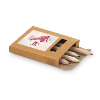 LÁPIS, APONTADORES E GIZ DE CERA KITS PARA COLORIR MODELO ANIM 73X89MM Colorido frente - 5 un.
