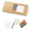 KITS PARA COLORIR LÁPIS APONTADOR E DESENHOS MODELO JAGUAR 180X90MM 100 un.