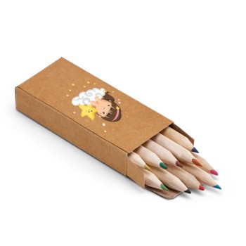 LÁPIS, APONTADORES E GIZ DE CERA LÁPIS LÁPIS DE COLORIR MINI CAIXA COM 10UN Colorido frente - 50 un.