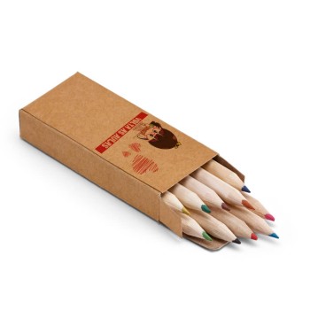 LÁPIS, APONTADORES E GIZ DE CERA LÁPIS LÁPIS DE COLORIR MINI CAIXA COM 10UN Colorido frente - 25 un.