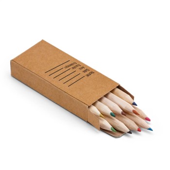 LÁPIS, APONTADORES E GIZ DE CERA LÁPIS LÁPIS DE COLORIR MINI CAIXA COM 10UN Colorido frente - 100 un.