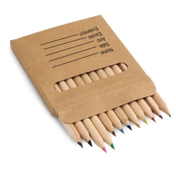 LÁPIS, APONTADORES E GIZ DE CERA LÁPIS LÁPIS DE COLORIR MINI CAIXA COM 12UN Colorido frente - 100 un.