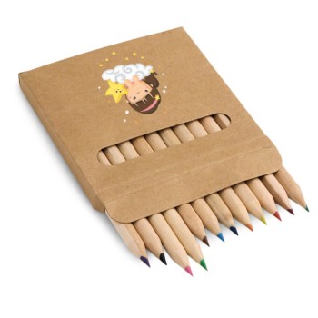 LÁPIS, APONTADORES E GIZ DE CERA LÁPIS LÁPIS DE COLORIR MINI CAIXA COM 12UN Colorido frente - 50 un.