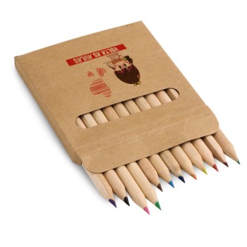LÁPIS, APONTADORES E GIZ DE CERA LÁPIS LÁPIS DE COLORIR MINI CAIXA COM 12UN Colorido frente - 25 un.