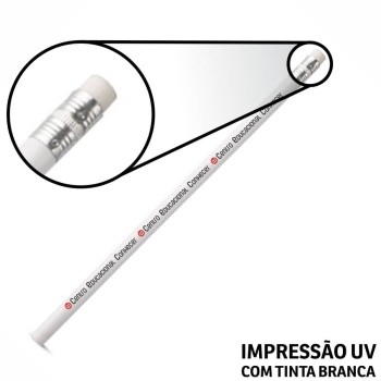 LÁPIS, APONTADORES E GIZ DE CERA LÁPIS LÁPIS DE ESCREVER BRANCO RESINADO COM BORRACHA Colorido frente - 50 un.