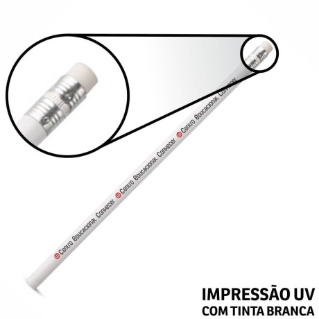 LÁPIS, APONTADORES E GIZ DE CERA LÁPIS LÁPIS DE ESCREVER BRANCO RESINADO COM BORRACHA Colorido frente - 50 un.