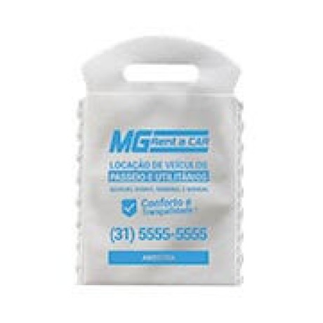 LIXEIRA PARA CARRO 175X260MM BRANCO Preto e branco frente - 1000 un.