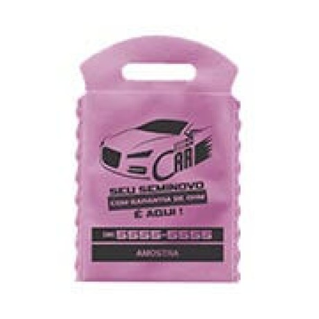 LIXEIRA PARA CARRO 175X260MM ROSA Preto e branco frente - 50 un.
