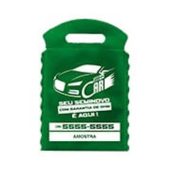 LIXEIRA PARA CARRO 175X260MM VERDE Preto e branco frente - 50 un.