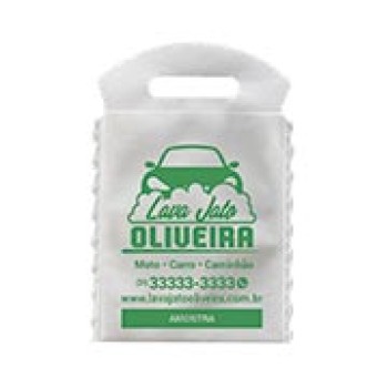 LIXEIRA PARA CARRO 210X300MM BRANCO Preto e branco frente - 250 un.