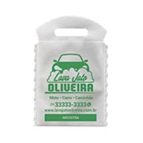 LIXEIRA PARA CARRO 210X300MM BRANCO Preto e branco frente - 250 un.