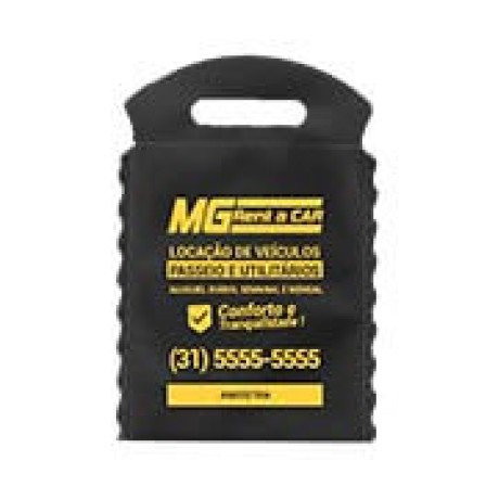 LIXEIRA PARA CARRO 210X300MM PRETO Preto e branco frente - 1000 un.