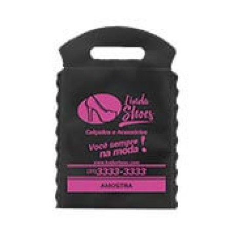 LIXEIRA PARA CARRO 210X300MM PRETO 500 un. - Preto e branco frente