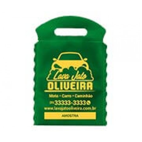 LIXEIRA PARA CARRO 210X300MM VERDE Preto e branco frente - 250 un.