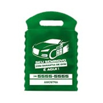 LIXEIRA PARA CARRO 210X300MM VERDE Preto e branco frente - 50 un.