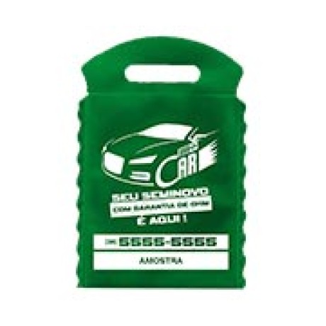 LIXEIRA PARA CARRO 210X300MM VERDE Preto e branco frente - 50 un.