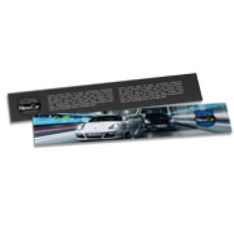 MARCADOR DE PÁGINA COUCHÊ 250G VERNIZ UV TOTAL FRENTE 273X51 Colorido frente e preto e branco verso - 5000 un.