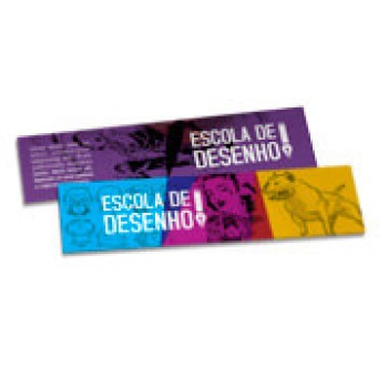 MARCADOR DE PÁGINA COUCHÊ 300G SEM LAMINAÇÃO E SEM VERNIZ SEM VERNIZ 182X51 Colorido frente e verso - 100 un.