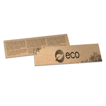 MARCADOR DE PÁGINA KRAFT 250G SEM VERNIZ 153X51 Preto e branco frente e verso - 250 un.